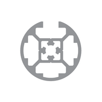 10-40R1-0-24IN ALUMINUM PROFILE 40MM ROUND<br>1-SLOT, CUT TO LENGTH OF 24 INCHES